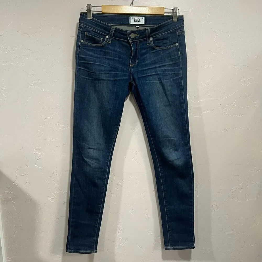 PAIGE Skyline Ankle Peg Skinny Blue Jeans Alanis Women's 26